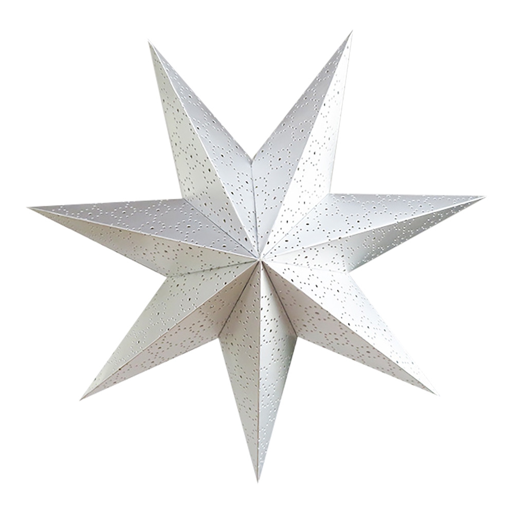 Звезда семиконечная бумажная 45 см точки, Серебро  Звезда семиконечная бумажная 45 см точки, Серебро