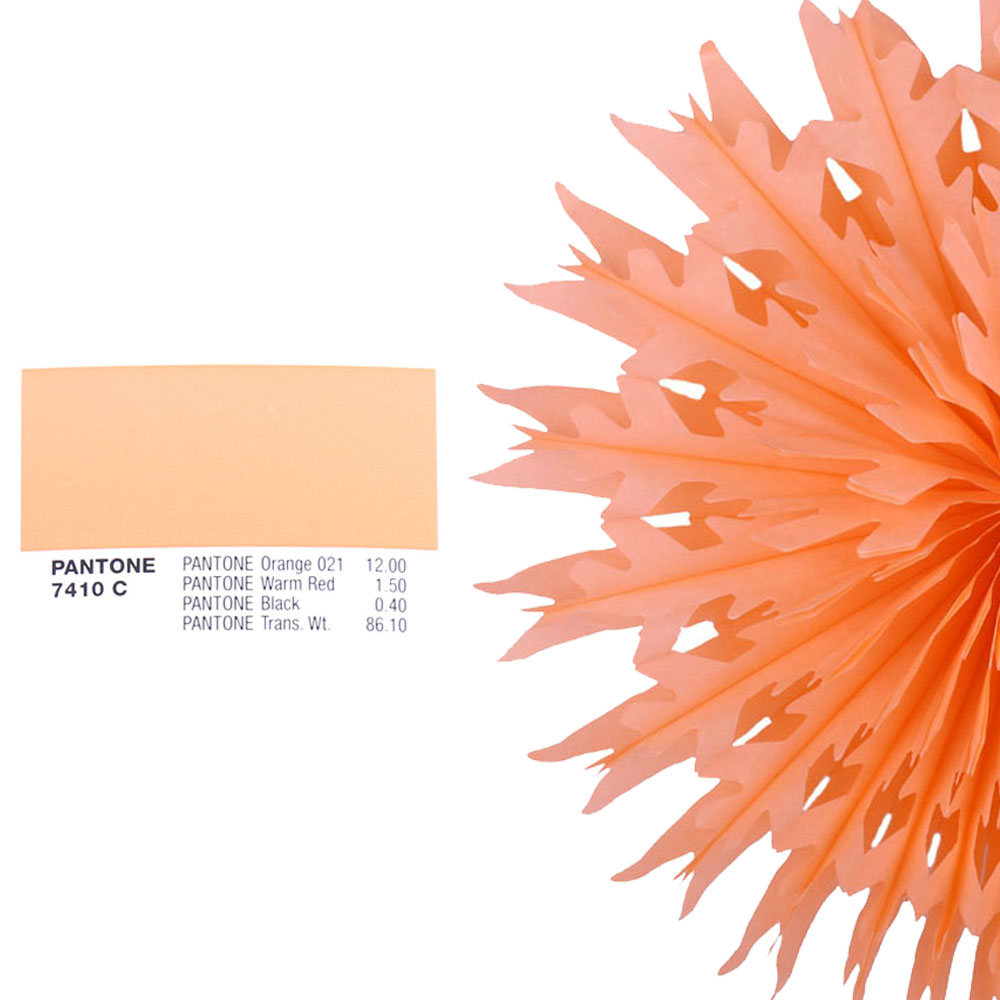 Снежинка обьемная 20 см персиковый Снежинка обьемная 20 см персиковый