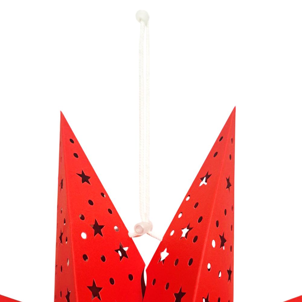 Звезда девятиконечная 35 см, точки и звездочки, красный Звезда девятиконечная 35 см, точки и звездочки, красный