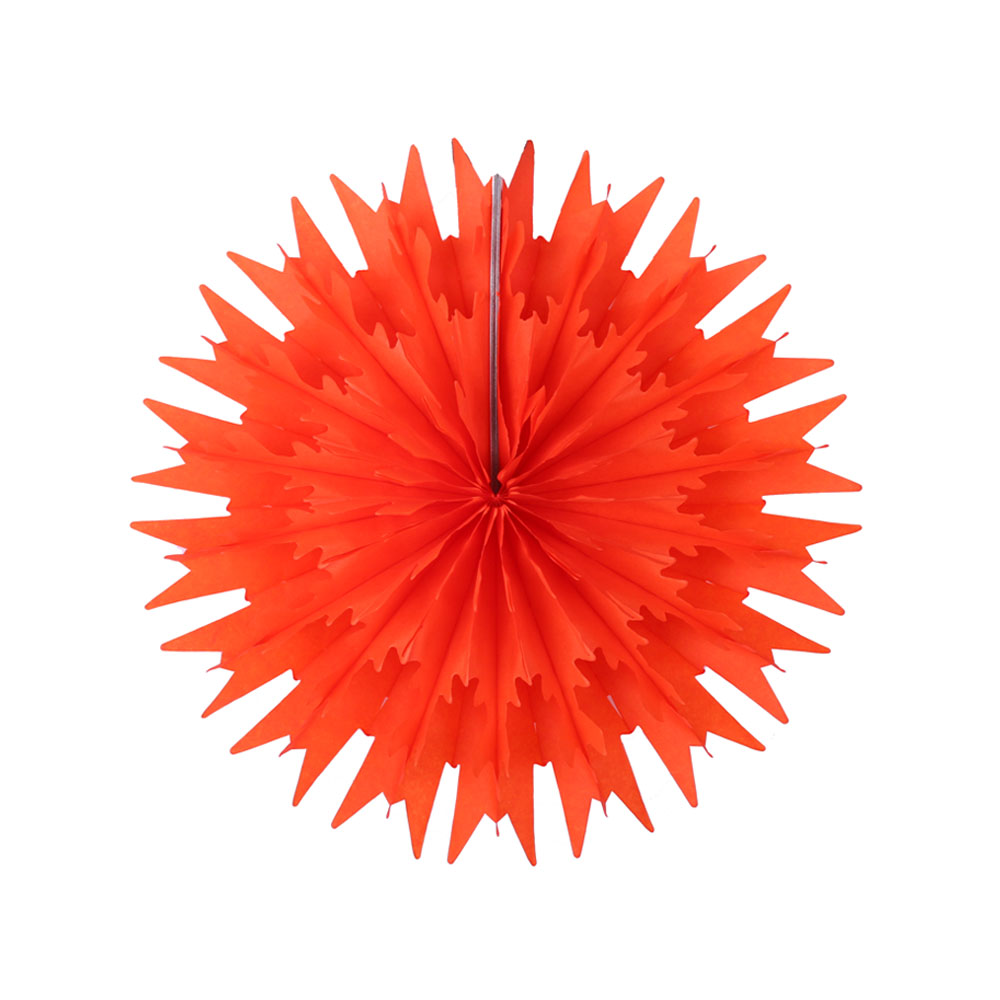 Снежинка обьемная 30 см оранжевый Снежинка обьемная 30 см оранжевый