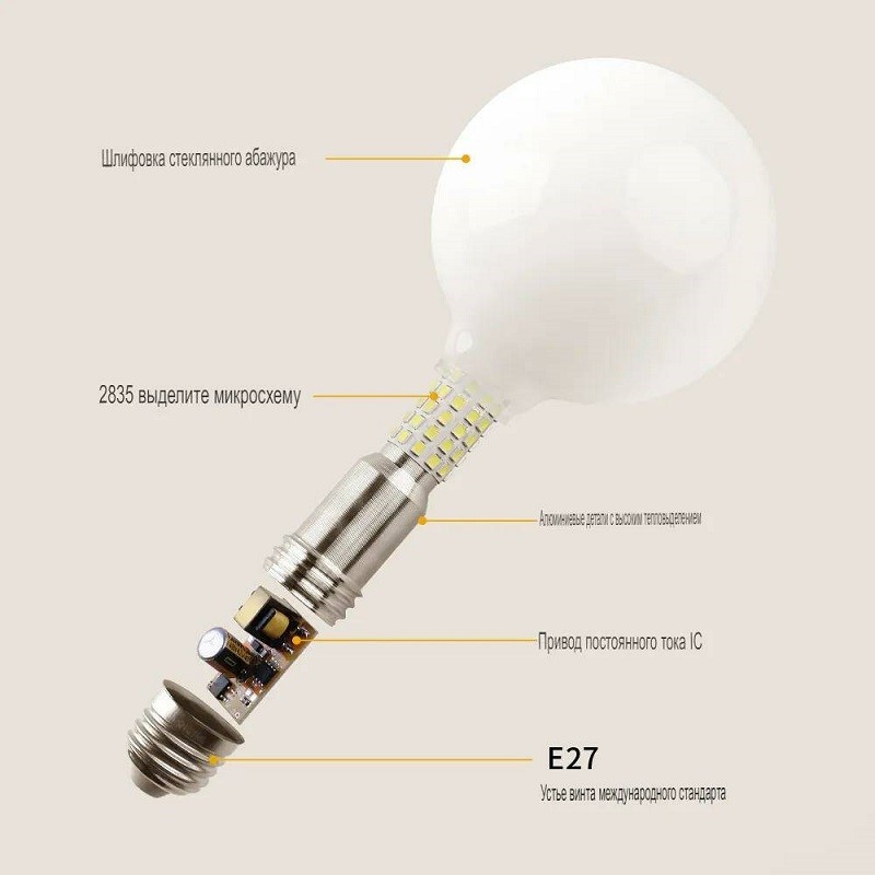 Лампа LED 360 G80 E27 W7 K4000