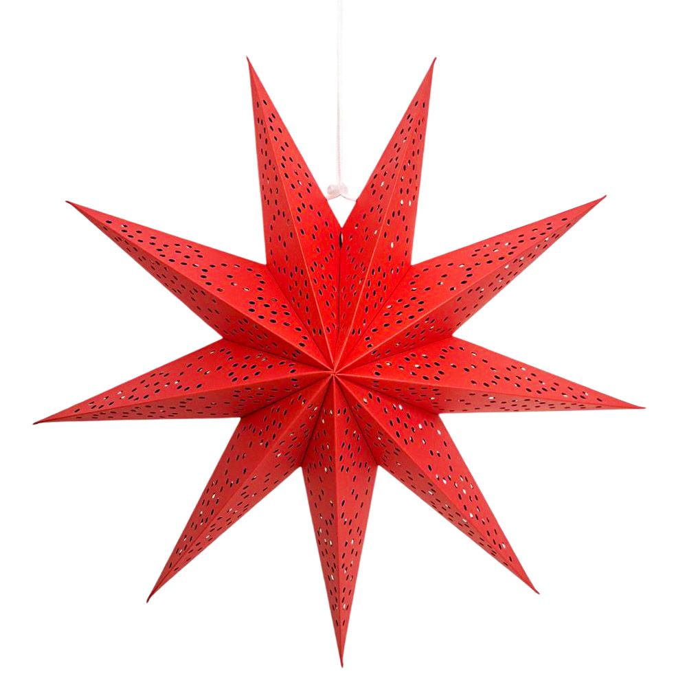 Звезда девятиконечная 45 см, Точки, красный Звезда девятиконечная 45 см, Точки, красный