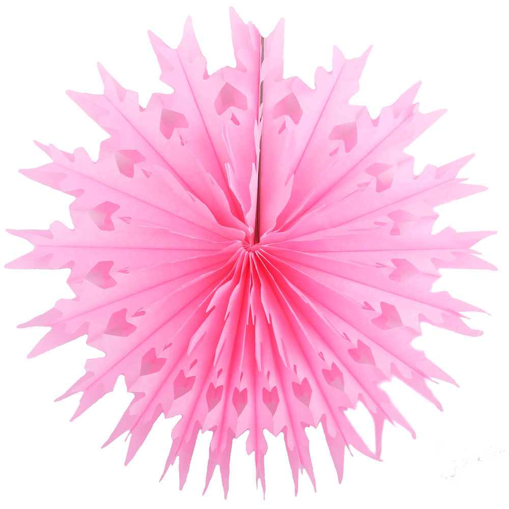 Снежинка обьемная 50 см розовый Снежинка обьемная 50 см розовый