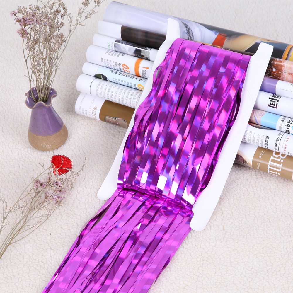 Занавес дождик 1 х 2 м, голография, Малиновый Занавес дождик 1 х 2 м, голография, Малиновый