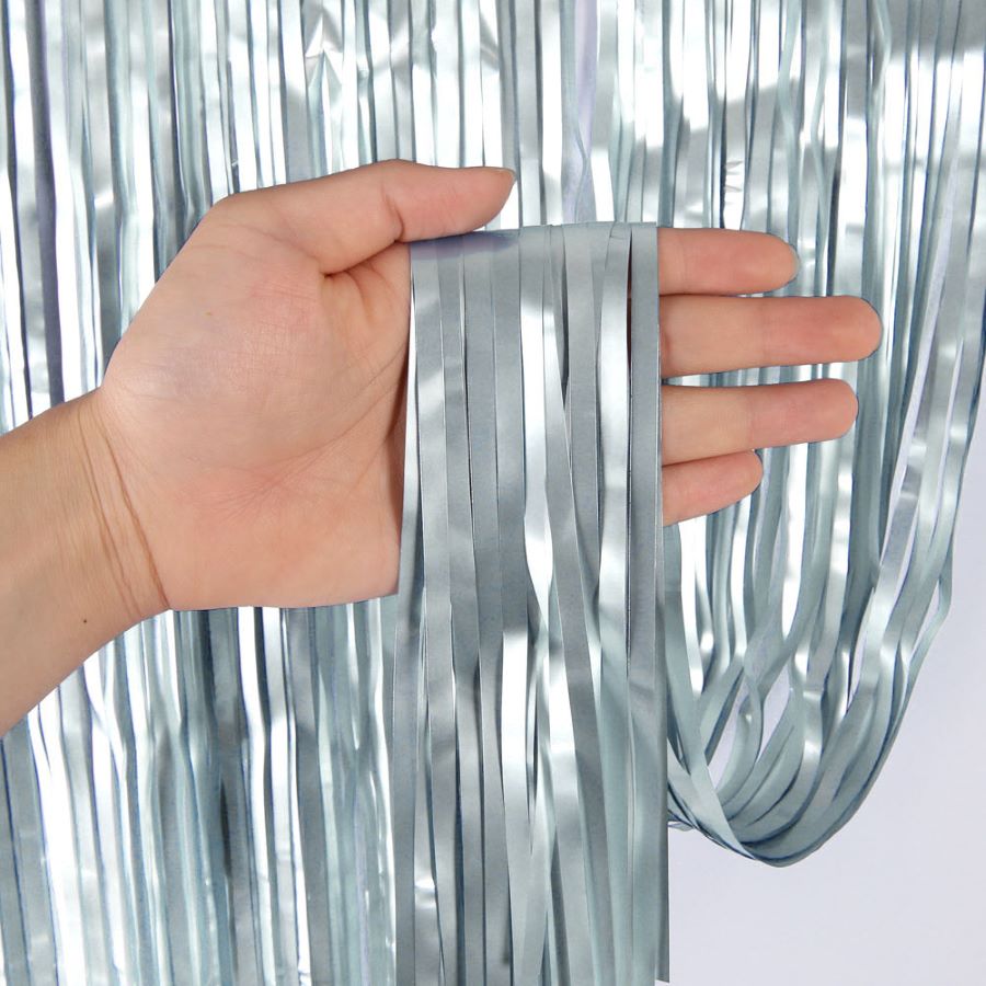 Занавес дождик 1 х 2 м, металлик матовый, Голубой Занавес дождик 1 х 2 м, металлик матовый, Голубой