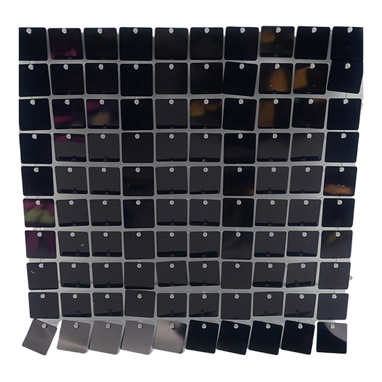 Панель с пайетками для фотозоны 30х30см, черный Панель с пайетками для фотозоны 30х30см, черный