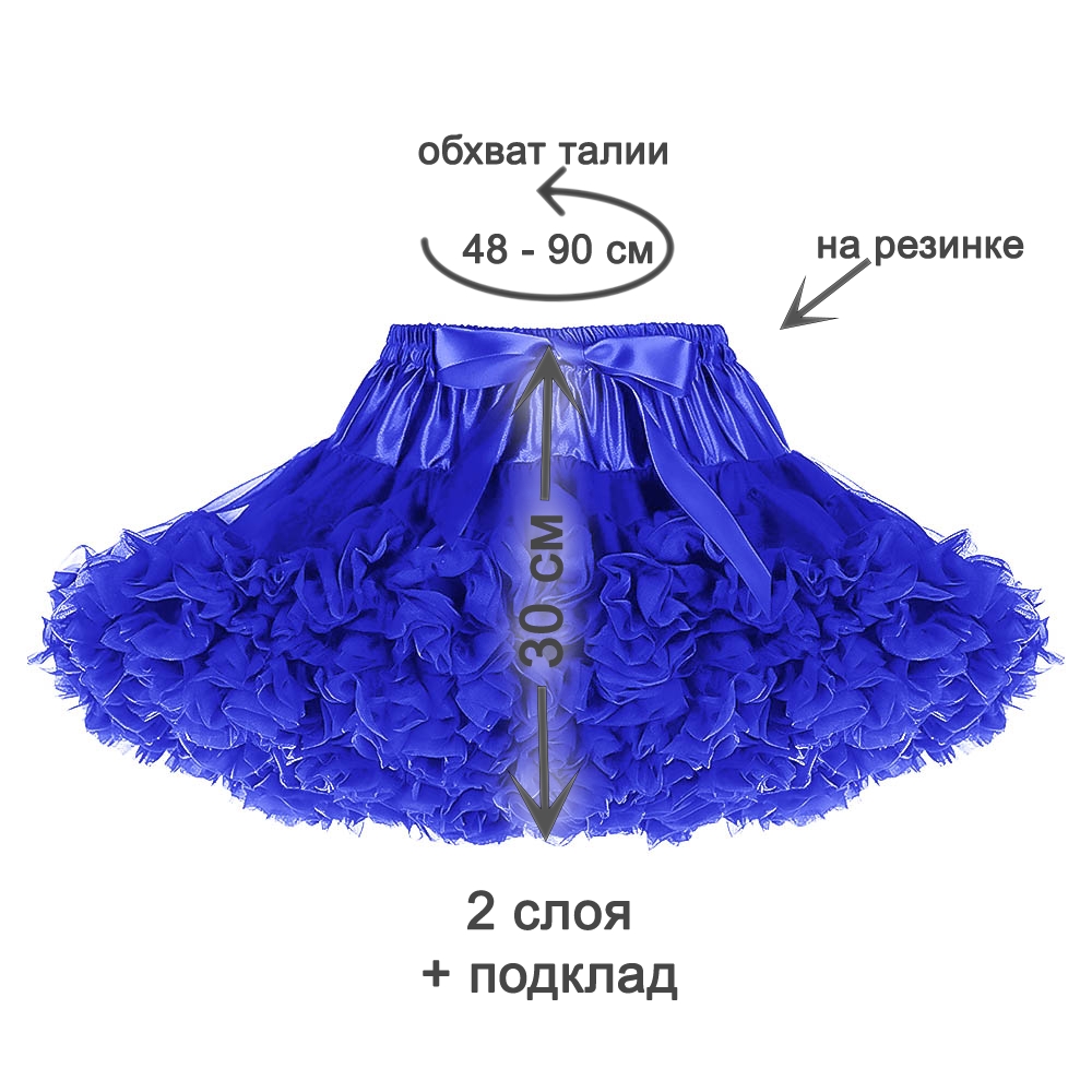 Юбка-пачка детская 30 см синяя №13 L