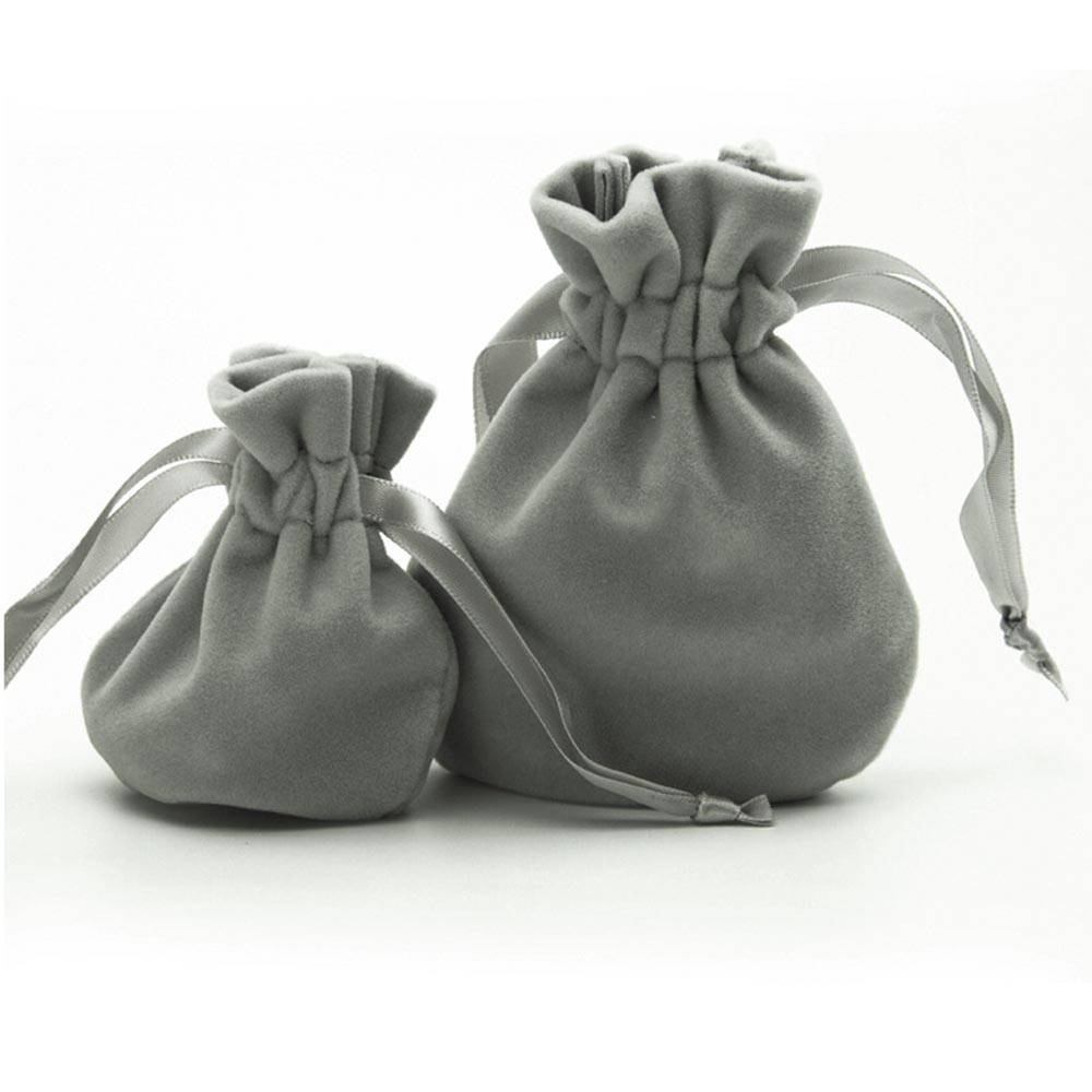 Мешочек велюровый 9,5х12,5 см, серо-зеленый Мешочек велюровый 9,5х12,5 см, серо-зеленый