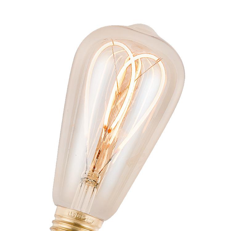 Лампа филаментная ST64 темная сердце E27 W4 K2200 Лампа филаментная ST64 темная сердце E27 W4 K2200