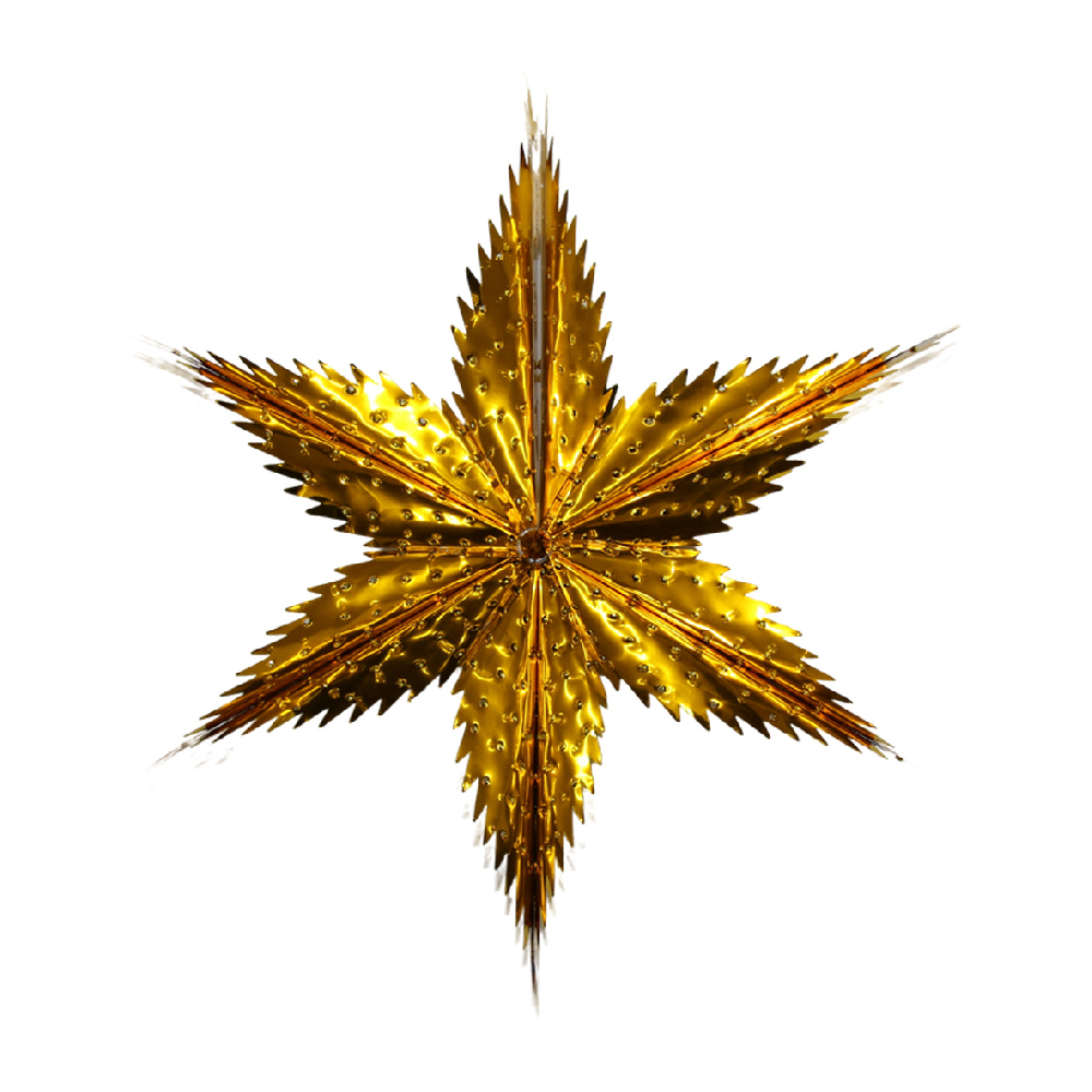 Звезда фольгированная с перфорацией 40 см шестиконечная, золото Звезда фольгированная с перфорацией 40 см шестиконечная, золото