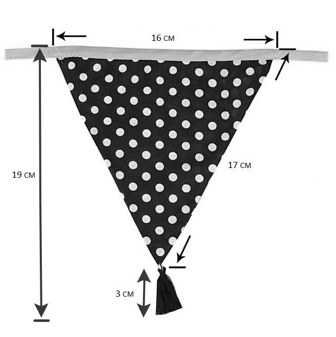 Гирлянда тканевая с кисточками № 7 (3,2 м) Гирлянда тканевая с кисточками № 7 (3,2 м)