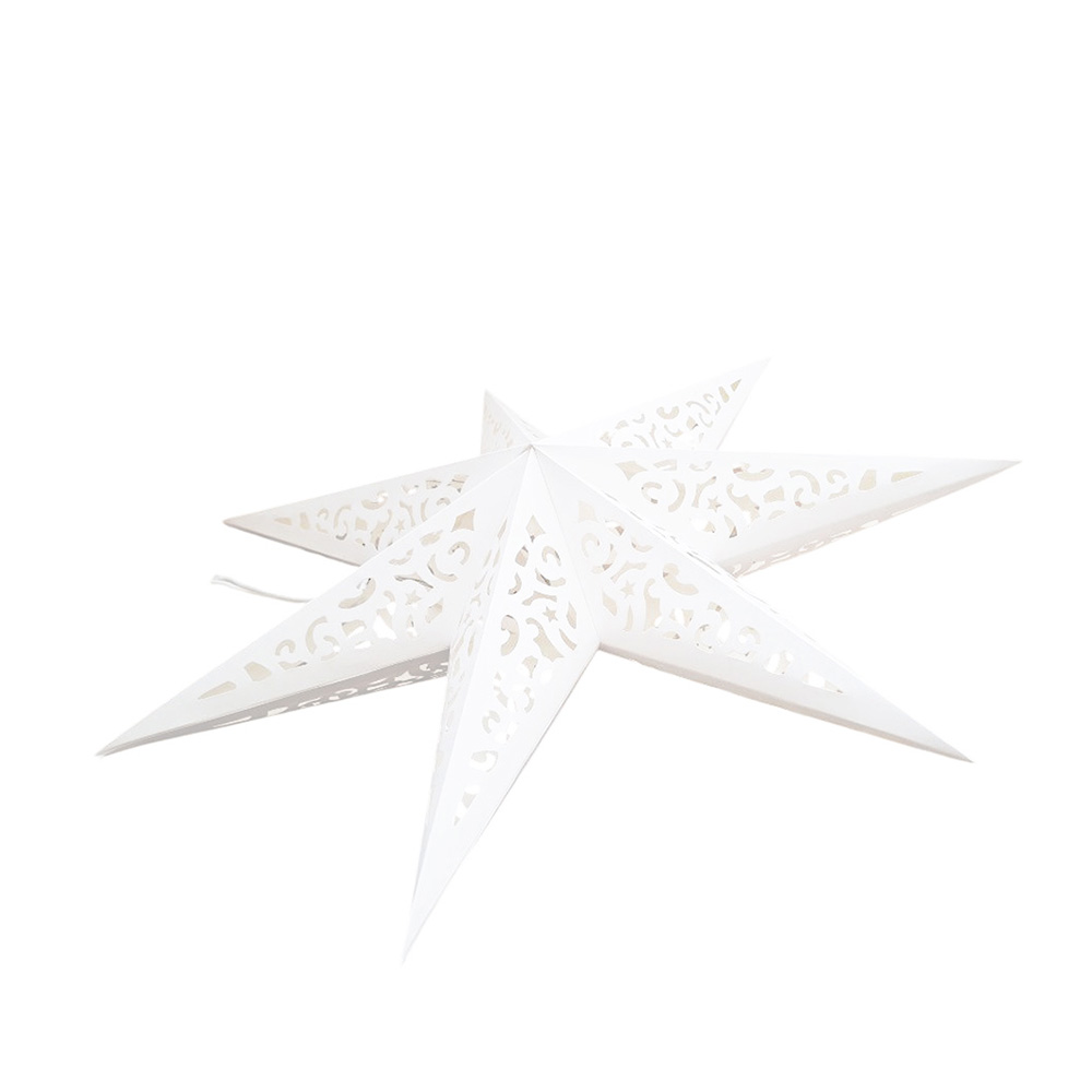 Звезда семиконечная бумажная 75 см Вензель, белый Звезда семиконечная бумажная 75 см Вензель, белый