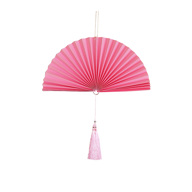 Веер-гармошка с кисточкой 40 см, розовый Веер-гармошка с кисточкой 40 см, розовый