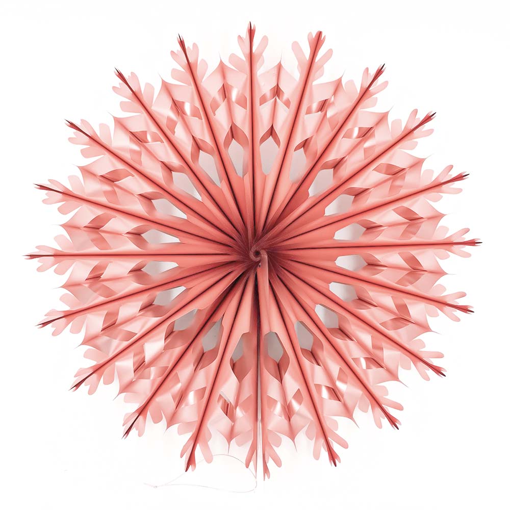 Снежинка фольгированная 45 см розовое золото Снежинка фольгированная 45 см розовое золото