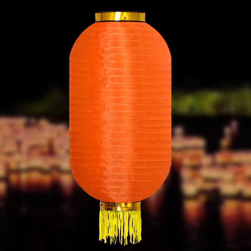 Китайский фонарь Цилиндр с бахромой 35х65 см, оранжевый Китайский фонарь Цилиндр с бахромой 35х65 см, оранжевый