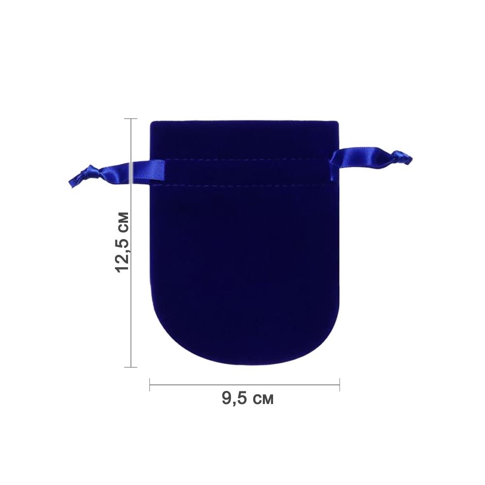 Мешочек велюровый 9,5х12,5 см, синий Мешочек велюровый 9,5х12,5 см, синий