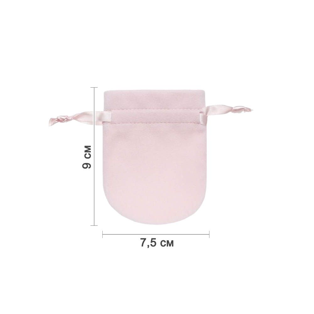 Мешочек велюровый 7,5х9 см, светло-розовый Мешочек велюровый 7,5х9 см, светло-розовый