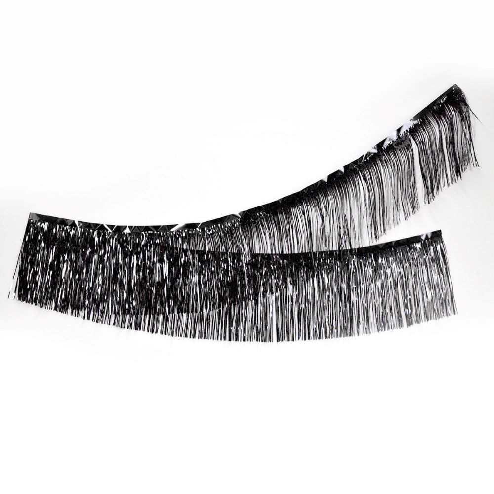 Занавес Дождик бахрома 30 см х 3 м, металлик черный Занавес Дождик бахрома 30 см х 3 м, металлик черный