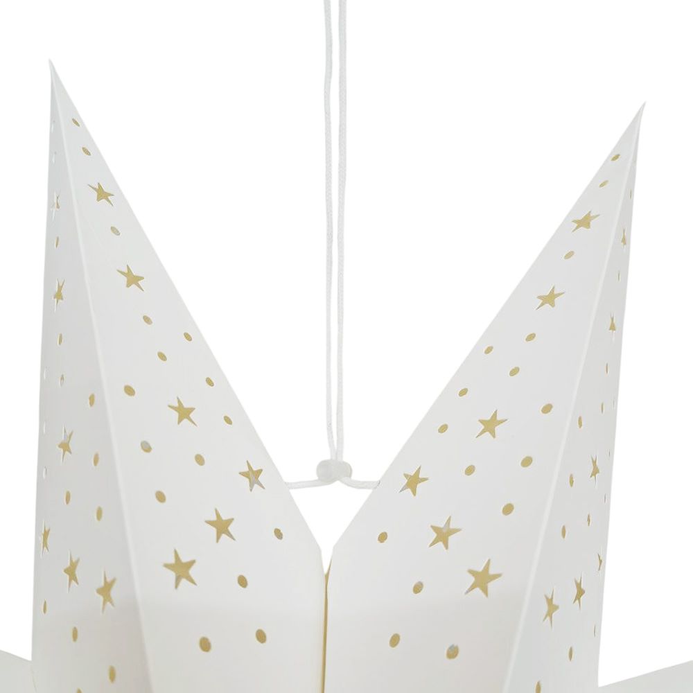 Звезда девятиконечная 75 см, точки и звездочки, белый Звезда девятиконечная 75 см, точки и звездочки, белый