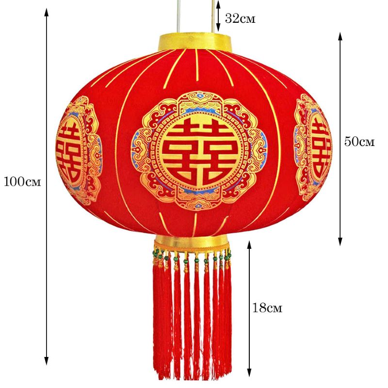 Китайский фонарь с кисточками Pro d-64 см, Процветание Китайский фонарь с кисточками Pro d-64 см, Процветание