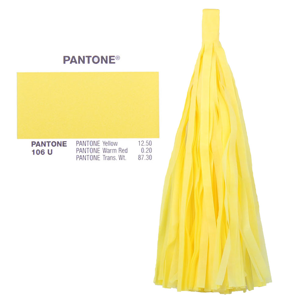 Помпон "Кисточка" 35 х 25 см 5 листов желтый Помпон "Кисточка" 35 х 25 см 5 листов желтый