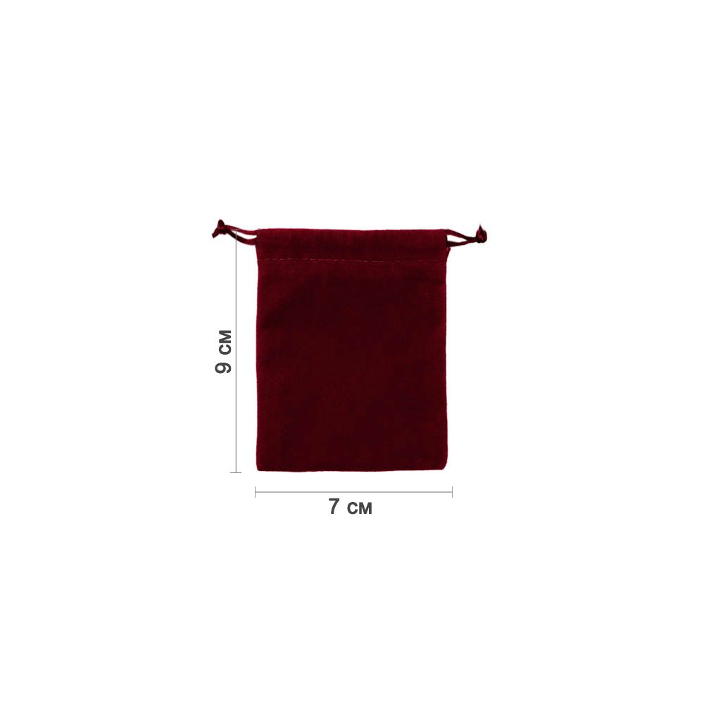 Мешочек велюровый 7х9 см, бордовый Мешочек велюровый 7х9 см, бордовый