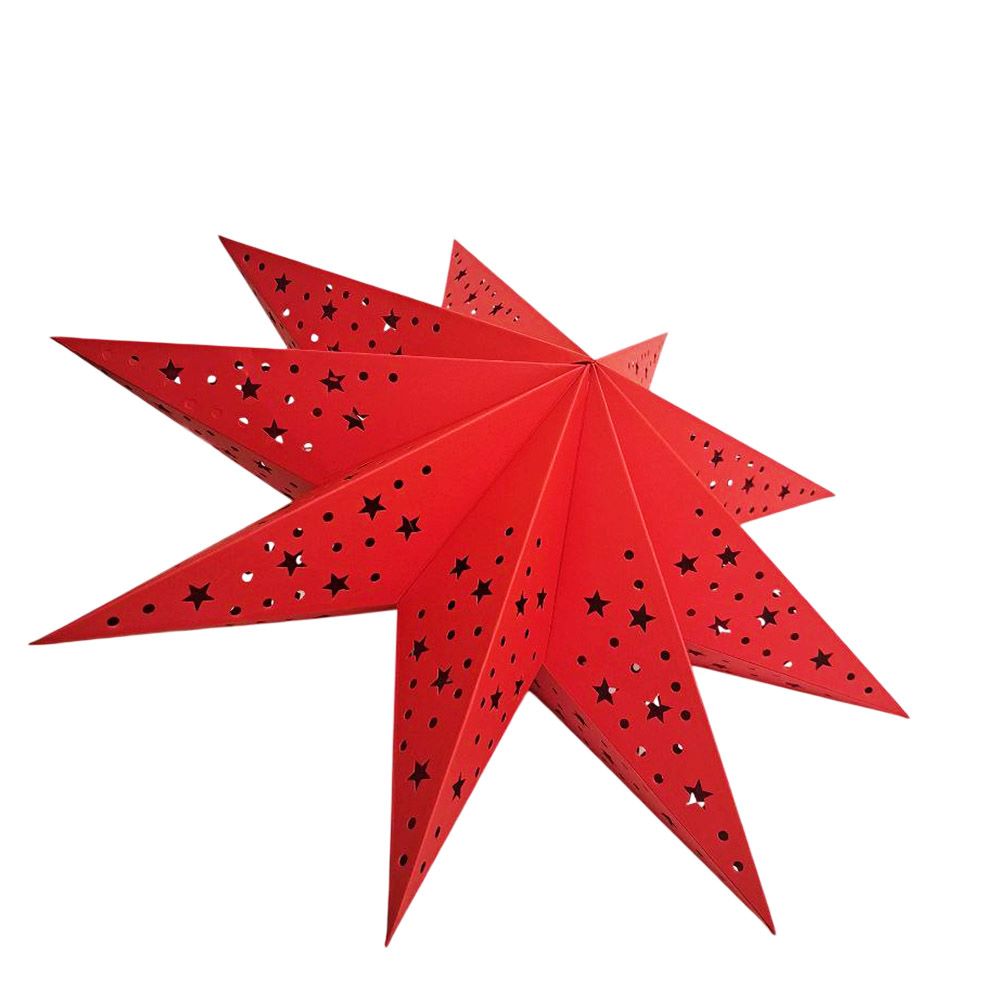 Звезда девятиконечная 45 см, точки и звездочки, красный Звезда девятиконечная 45 см, точки и звездочки, красный