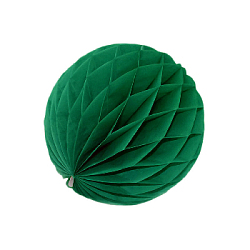 Бумажное украшение шар 10 см, зеленый