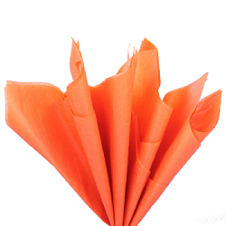 Бумага тишью оранжевая 76 х 50 см, 500 листов 17-19 г/м