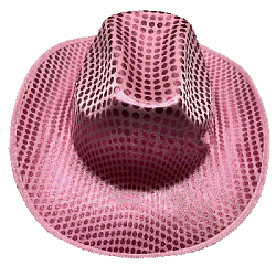 Шляпа ковбойская с блестками, розовый