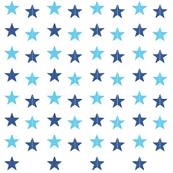 Гирлянда "Звезды" перламутровые 7 см 4 м, Голубой+ т.Синий