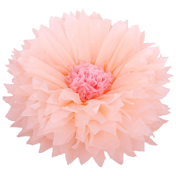 Бумажный цветок 50 см персиковый+светло-розовый