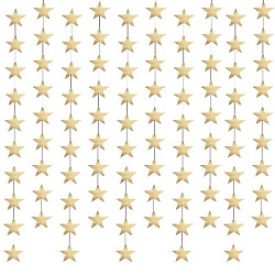Гирлянда "Звезды" перламутровые 7 см 4 м, Золото