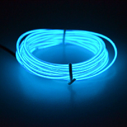 Шнур неоновый светящийся 3 м, синий