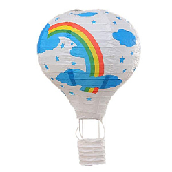 Подвесной фонарик "Воздушный шар Радуга" 40 см, белый