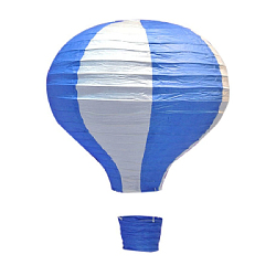 Подвесной фонарик "Воздушный шар" 40 см синий+белый