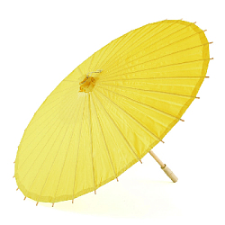 Китайские бумажные зонтики 40 х 30 см желтый