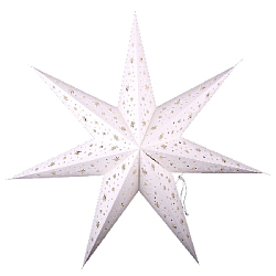 Звезда семиконечная бумажная 45 см "Салюты и точки", белый