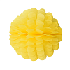 Бумажное украшение Цветочный шар-соты 25 см, желтый