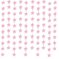 Гирлянда "Звезды" бумажные 7 см 4 м, Розовый