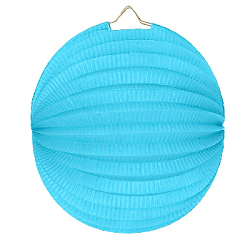 Подвесной фонарик "Аккордеон" 32 см, голубой