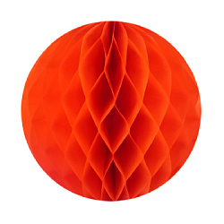Бумажное украшение шар 40 см оранжевый