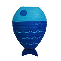Подвесной фонарик "Рыбка" 24х25 см, синий