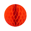 Бумажное украшение шар 30 см оранжевый