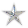Звезда бумажная 60 см голографическая серебряная