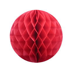 Бумажное украшение шар 30 см красный