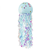 Подвесной фонарик Медуза с рис. 30 х 90 см, светло-голубой