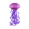Подвесной фонарик Медуза 30 х 80 см, сиреневый