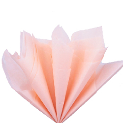 Бумага тишью персиковая 76 х 50 см, 10 листов 17-19 г/м