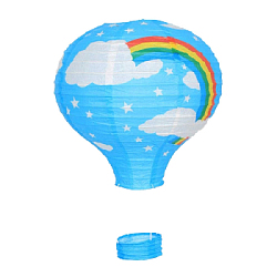 Подвесной фонарик "Воздушный шар Радуга" 40 см, голубой